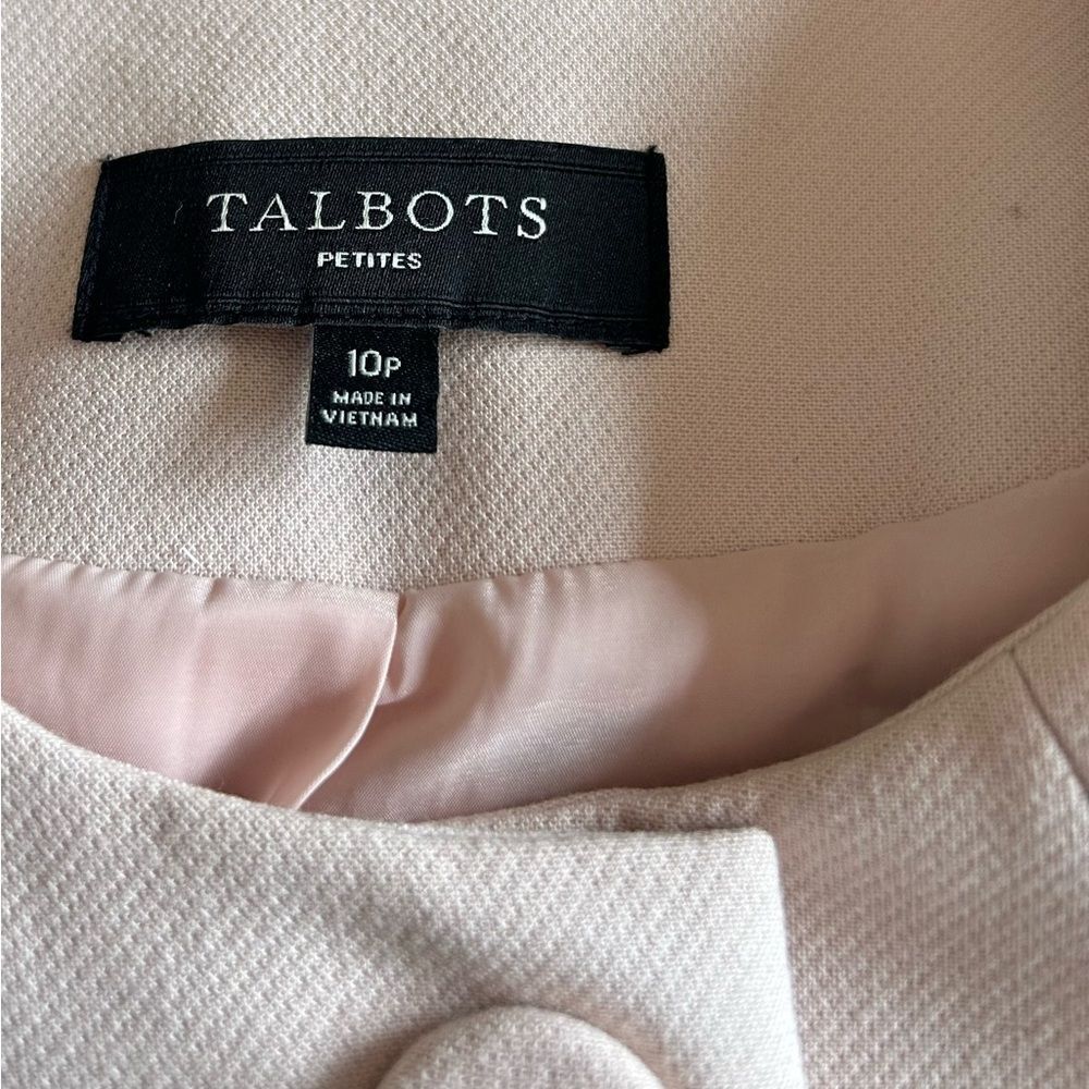 Talbots Pale Pink Long Lined Blazer Size 10 Petite - Picture 9 of 10